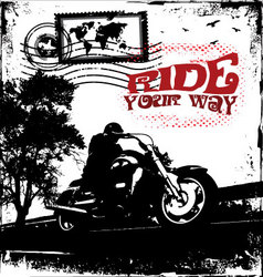 Ride your way vector image