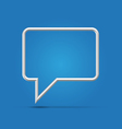 Silver communication balloon over blue vector image