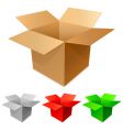 Cardboard boxes vector image