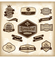 Retro design label set vector image