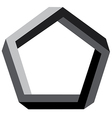 3d pentagon vector image