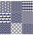 Seamless ocean wave pattern vector image