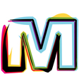 Colorful font vector image