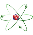 Lithium Atom Model vector image