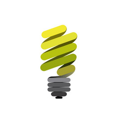 Sticker eco bulb icon vector image