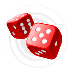 Red dices vector image