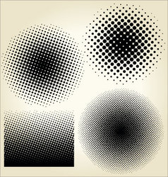Halftone dots set vector image