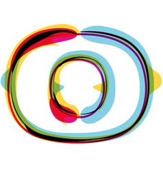 Colorful font vector image