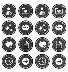 Website navigation icons on retro labels set Website navigation icons on retro labels set vector image