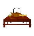 Ceremonial chinese tea elements concept vector image