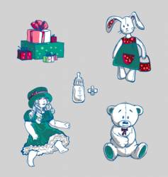 Children's toys vector image