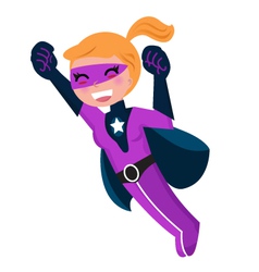 Superhero girl vector image