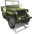 Army jeep vector image