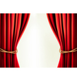Background with red velvet curtain vector image