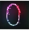 Luminous numbers vector image
