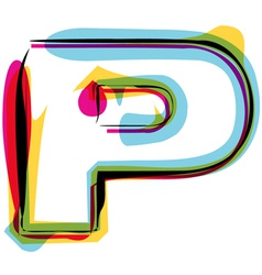 Colorful font vector image