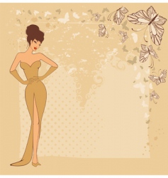Beautiful pinup vector image