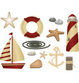 Nautical symbols vector image
