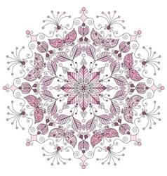 Pastel round vintage pattern vector image