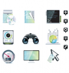 Server administration icons vector image