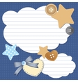 Frame with clouds vector image
