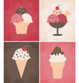 Ice cream cards vector image