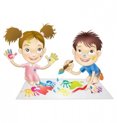 Children playing vector image
