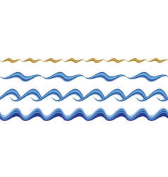 Seamless wavy borders vector image