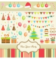 Set of New Year Party Elements vector image