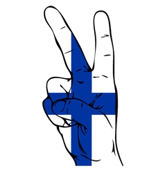 Peace Sign of the Finnish flag vector image