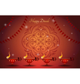 Diwali greeting card vector image