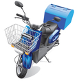 Courier scooter vector image