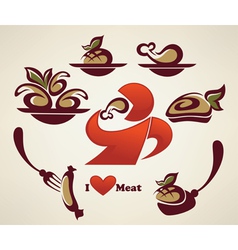 I love meat I love meat vector image