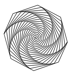 Black and white hypnotic background vector image
