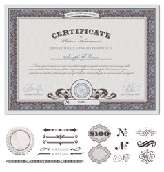 Certificate template vector image