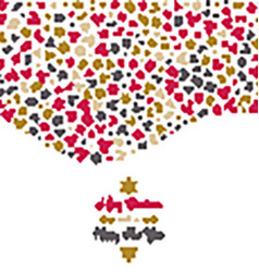 Christmas background with icons vector image