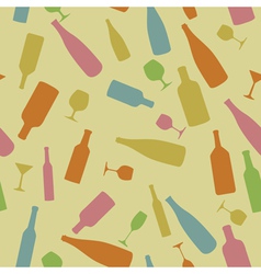 Bottles and Glasses Bottles and Glasses vector image