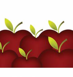 Set of red apples vector image