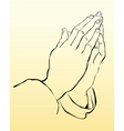 Praying hands vector image