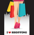 I love shopping I love shopping vector image
