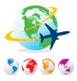 Airplane travel vector image