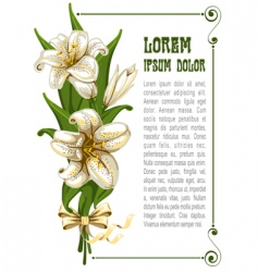 Bouquet with lilies vector image