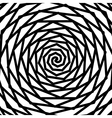 Black and white hypnotic background vector image