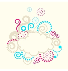 Abstract swirls frame vector image