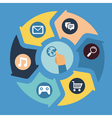 Mobile app technology concept vector image