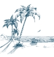 Summer beach vector image