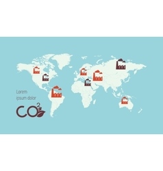 World map infographic template countries are vector image