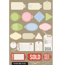 Set of 20 different tags vector image