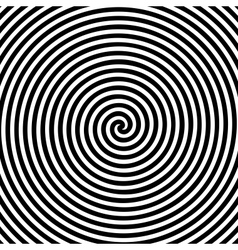 Black and white hypnotic background vector image