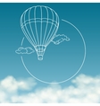 Balloon on background of cloudy sky with space for vector image